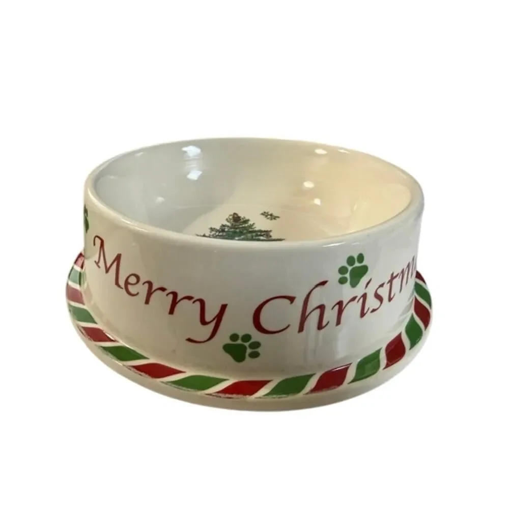 Spode Christmas Tree Pet Bowl 6.8